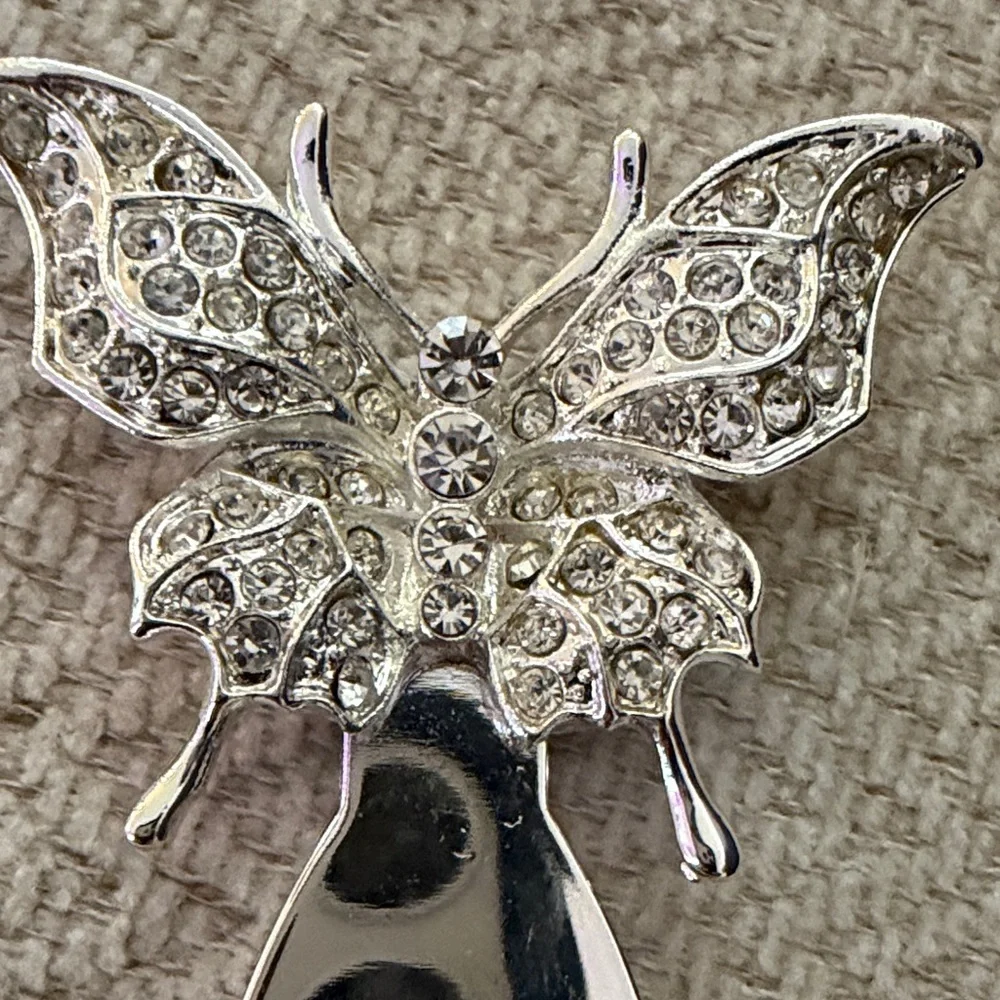 Elegant Silver Butterfly Bookmark